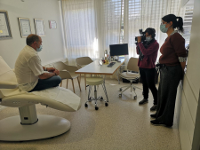 Un tournage sur le traitement chirurgical de la migraine à la clinique Global