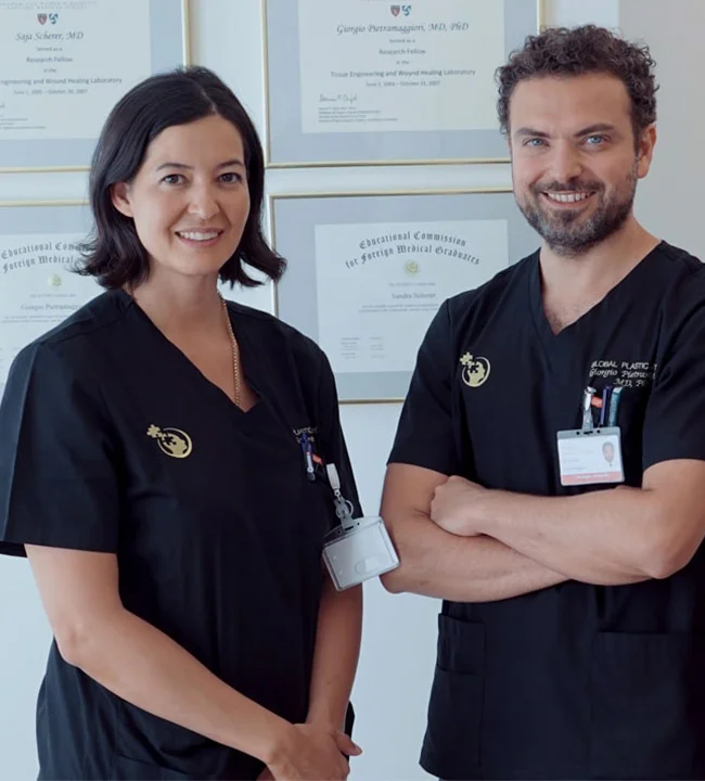 Les médecins Dr Pietramaggiori et le Dr Scherer à Lausanne